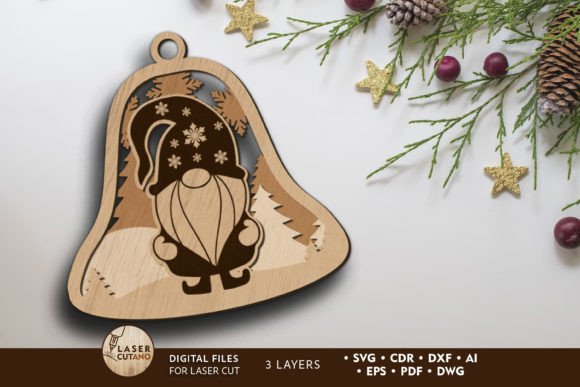 Download Christmas Tree Decor Ornament, Wood Cut - Premium Bundle