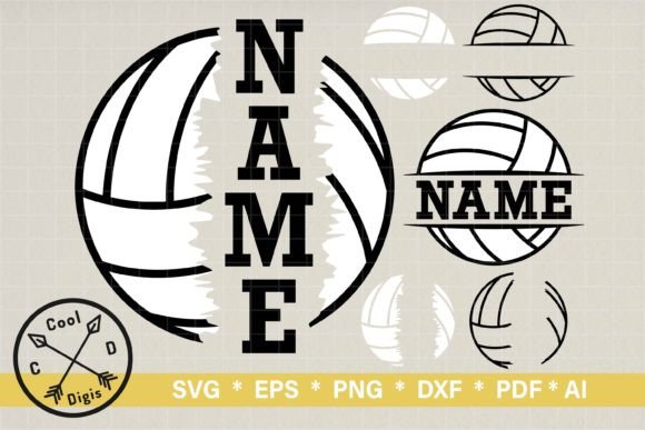 Download Volleyball Name SVG Clipart for Cricut - Volleyball Collection