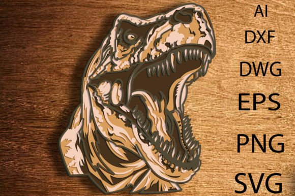 Download 3D T-Rex SVG DXF Files - 3D Mandala Svg - 3d mandala svg Collection