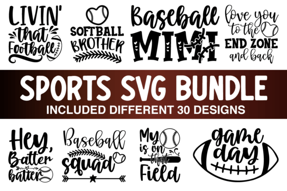Download Sports SVG Bundle 30 Design - Sports svg Collection