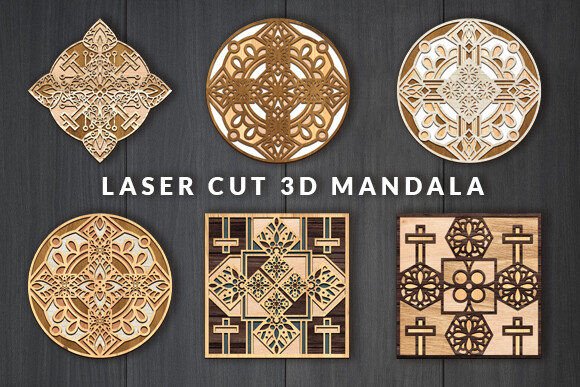 Download Wall Art Laser Cut 3d Mandala Svg Bundle - 3d mandala svg Collection